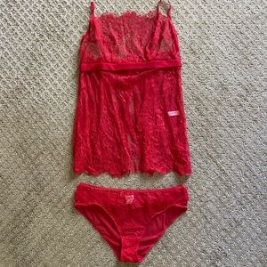 new lacy two piece lingerie set